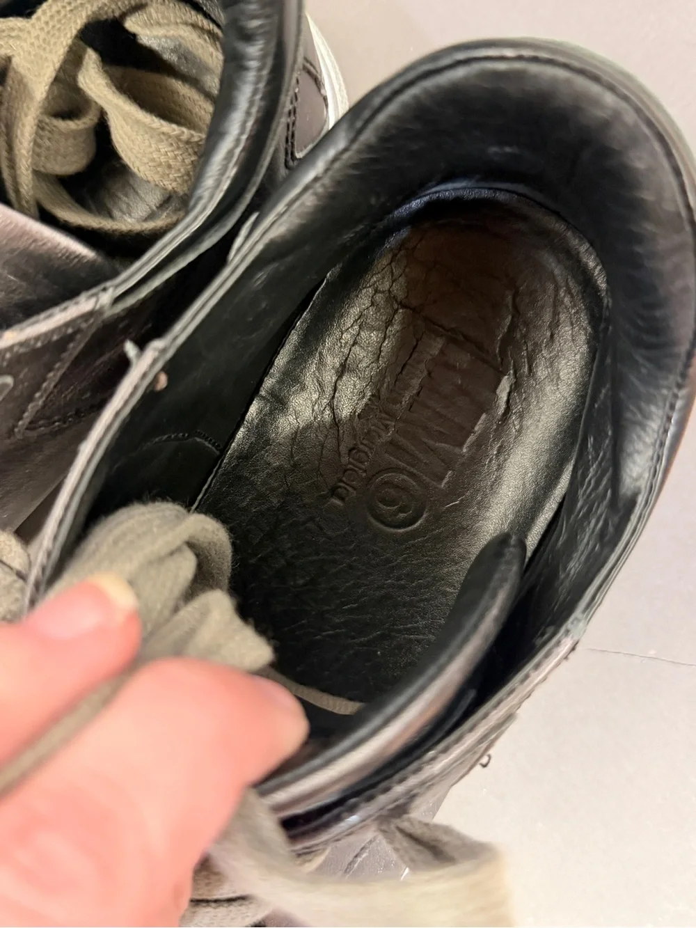 MM6 Maison Margiela Metallic Leather Low-Top Sneakers - Size 37